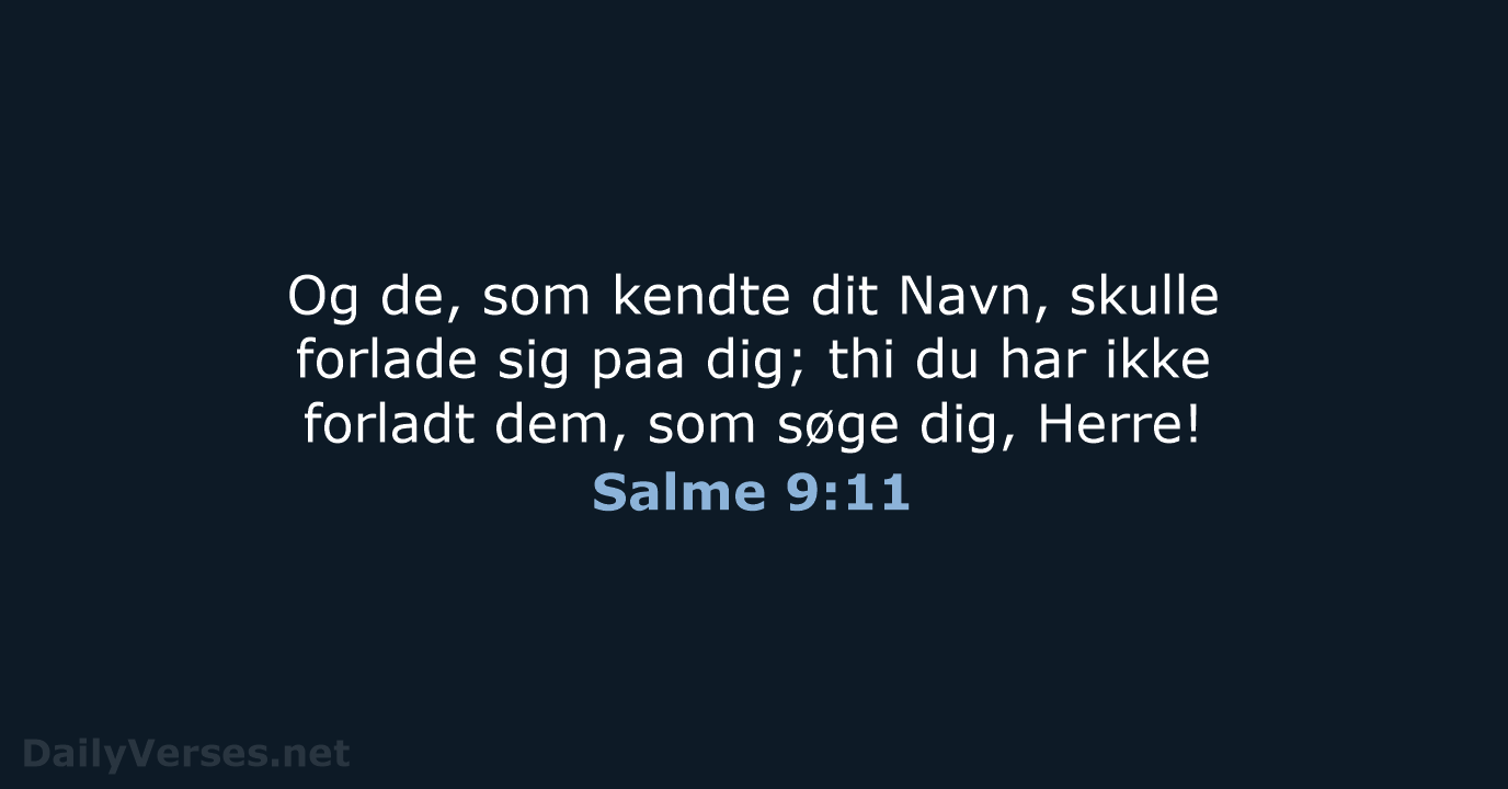 Salme 9:11 - DA1871