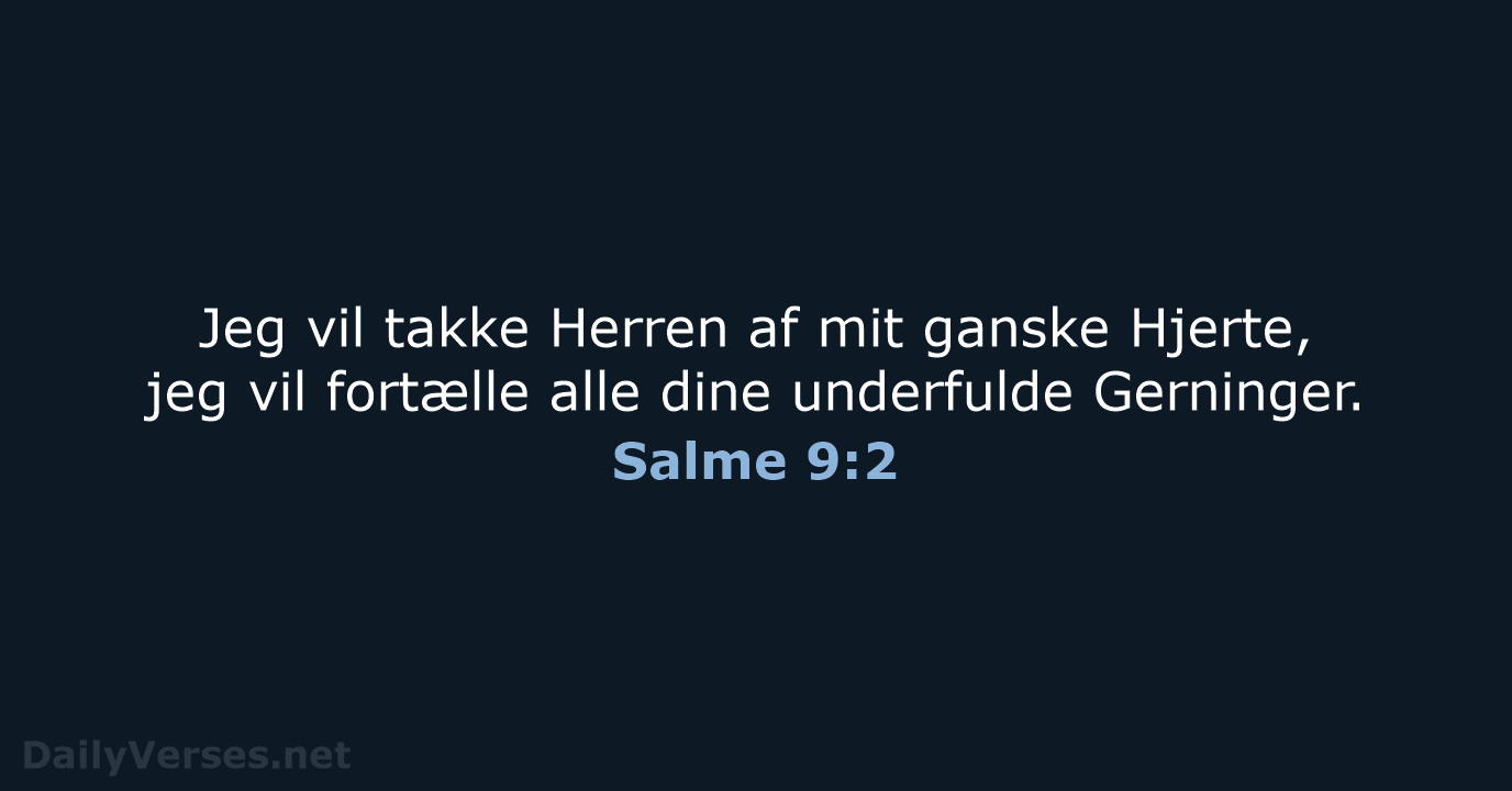Salme 9:2 - DA1871