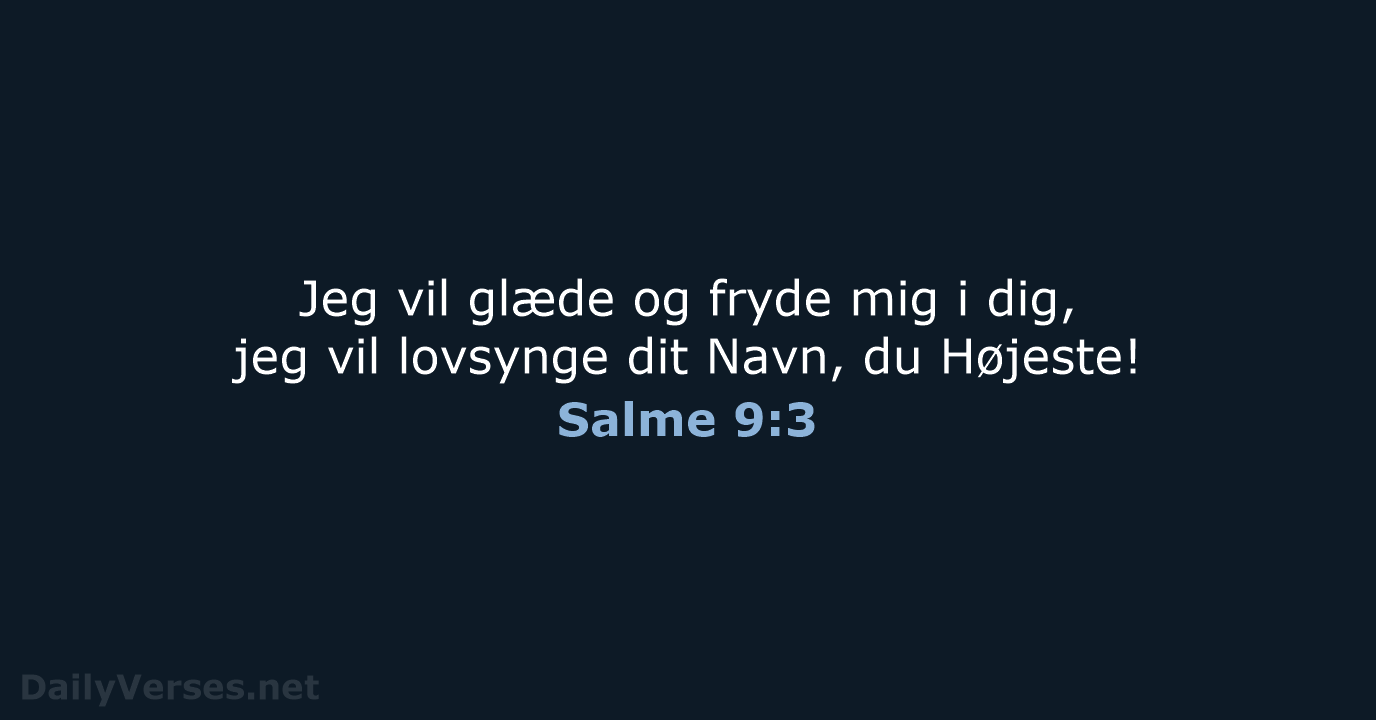 Salme 9:3 - DA1871