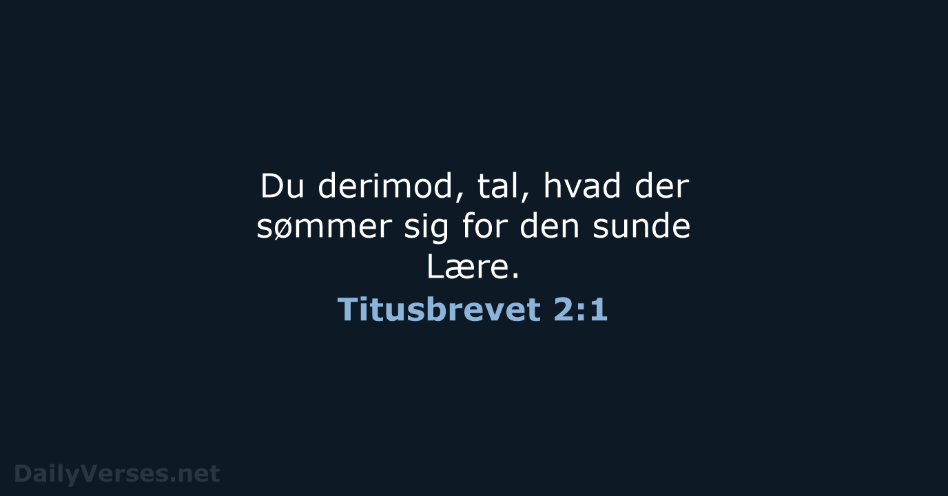 Titusbrevet 2:1 - DA1871