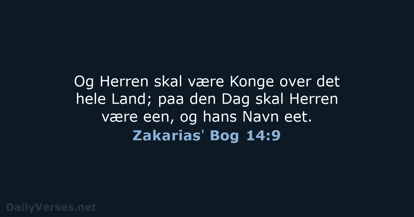 Zakariasʼ Bog 14:9 - DA1871