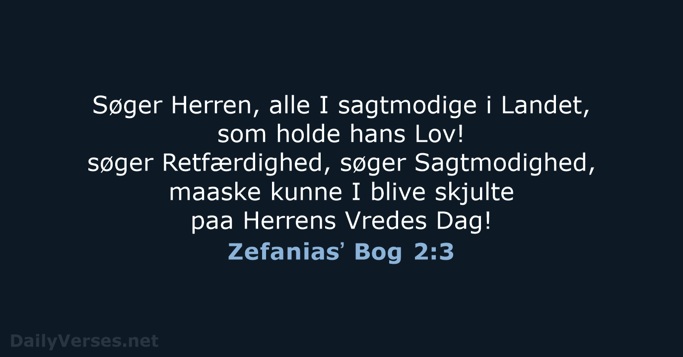 Zefaniasʼ Bog 2:3 - DA1871