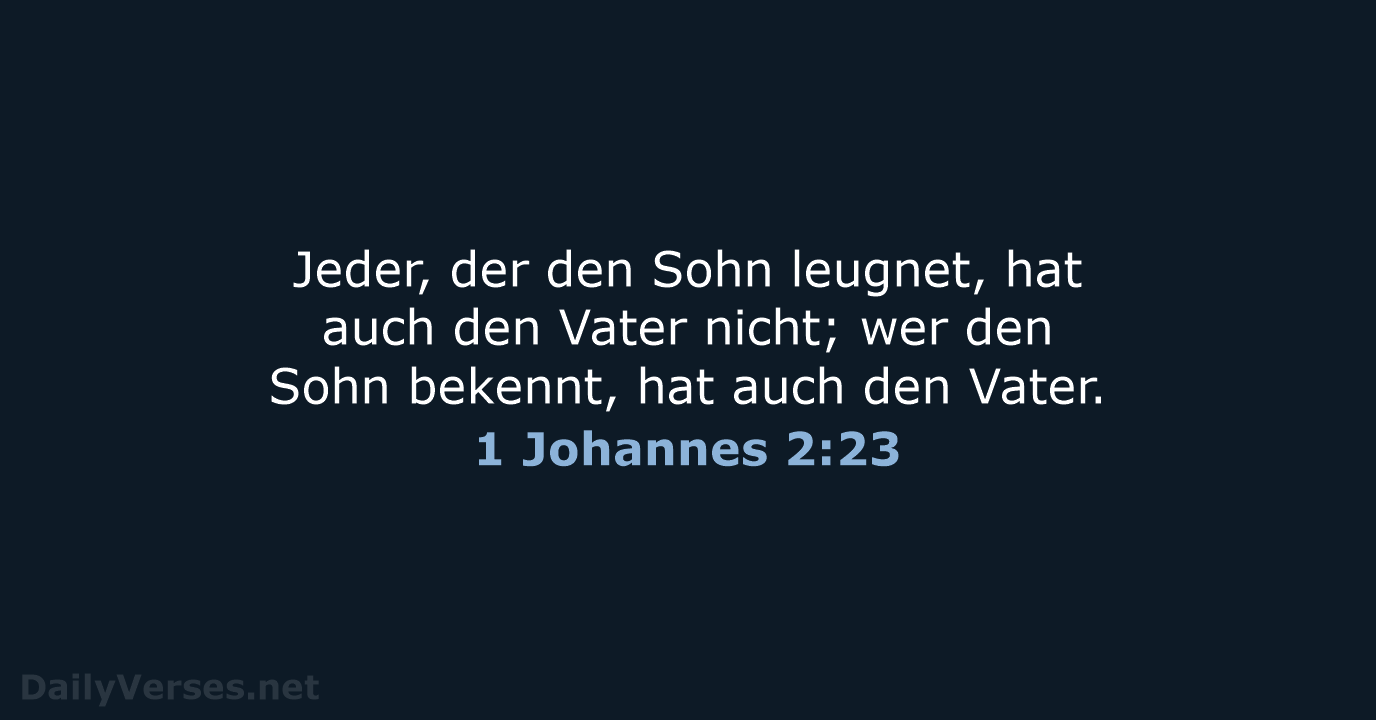 1 Johannes 2:23 - ELB