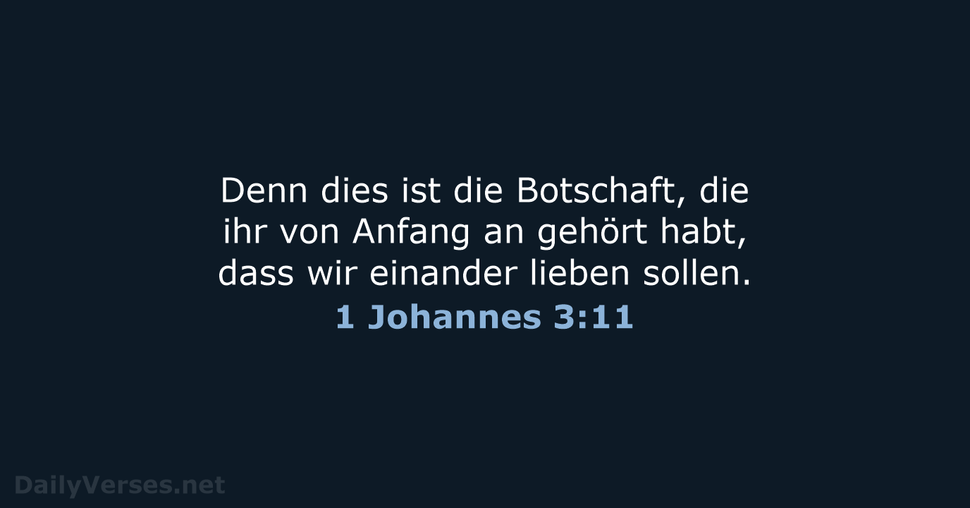 1 Johannes 3:11 - ELB