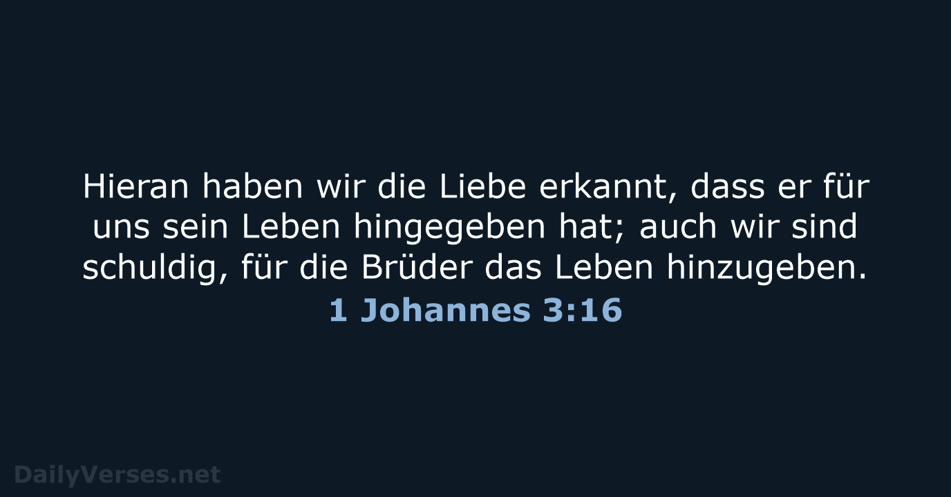 1 Johannes 3:16 - ELB