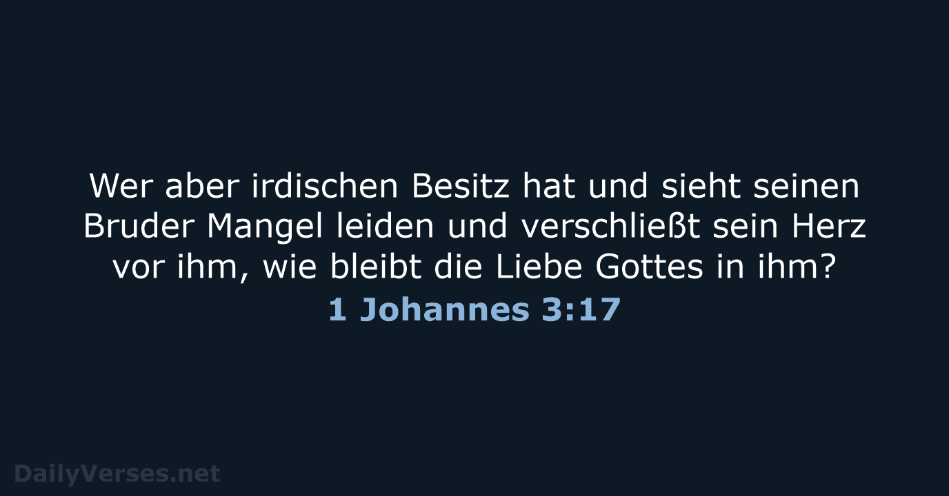 1 Johannes 3:17 - ELB