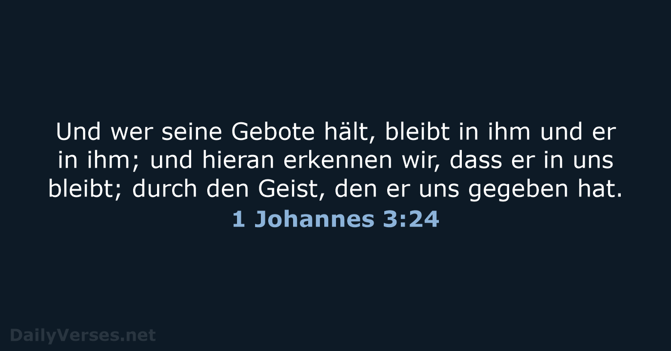 1 Johannes 3:24 - ELB