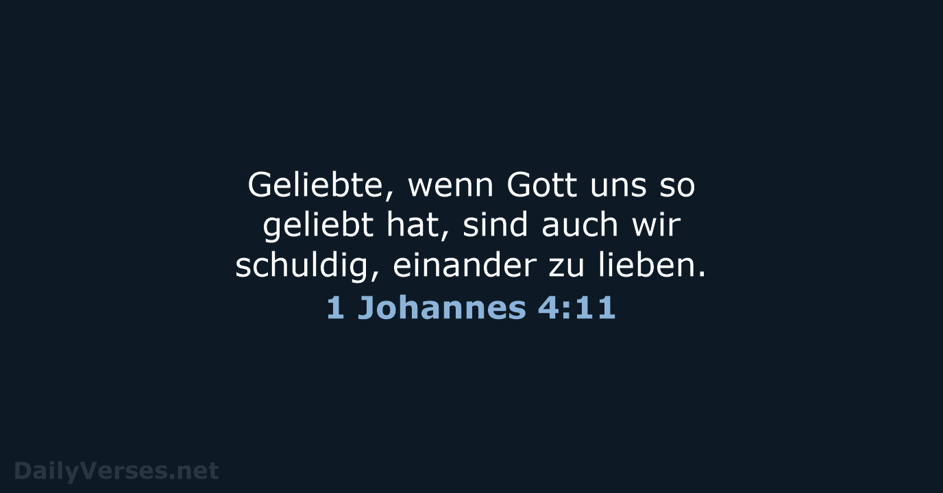 1 Johannes 4:11 - ELB