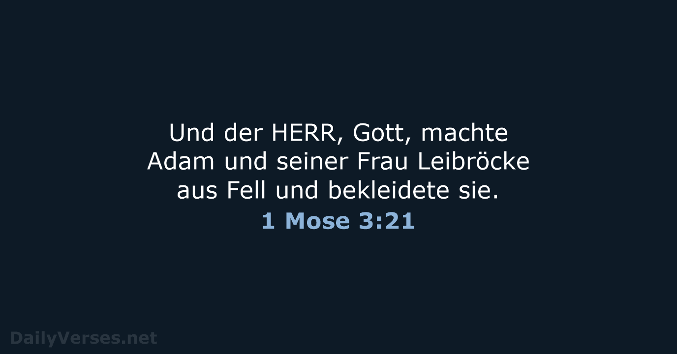 1 Mose 3:21 - ELB