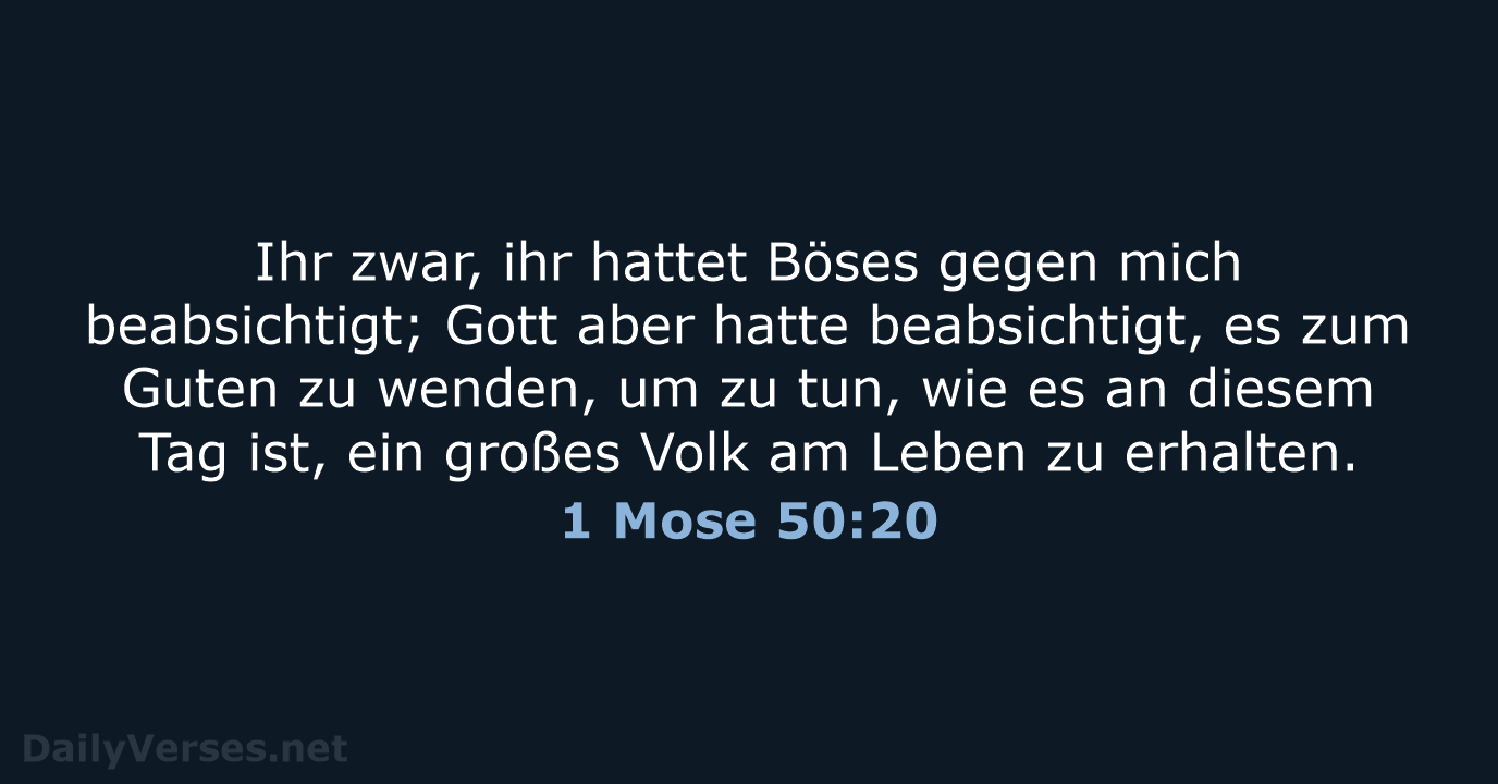 1 Mose 50:20 - ELB