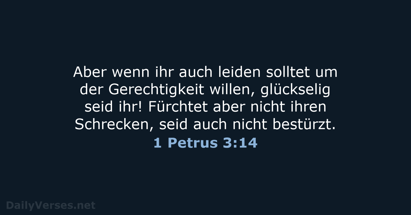 1 Petrus 3:14 - ELB
