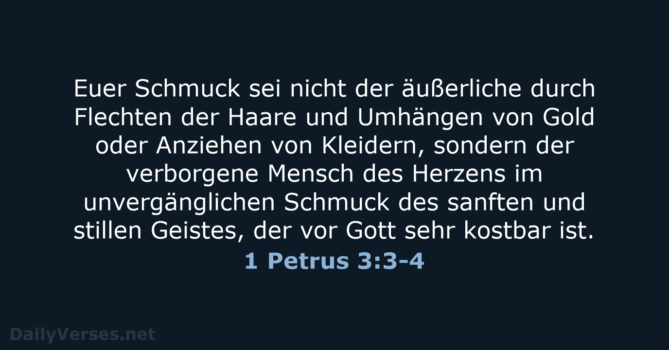 1 Petrus 3:3-4 - ELB