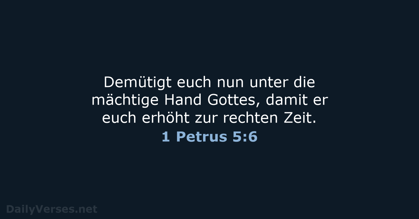 1 Petrus 5:6 - ELB
