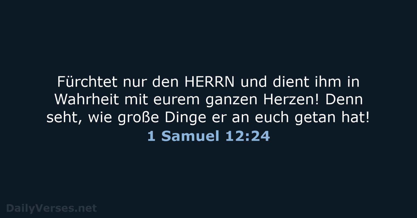 1 Samuel 12:24 - ELB