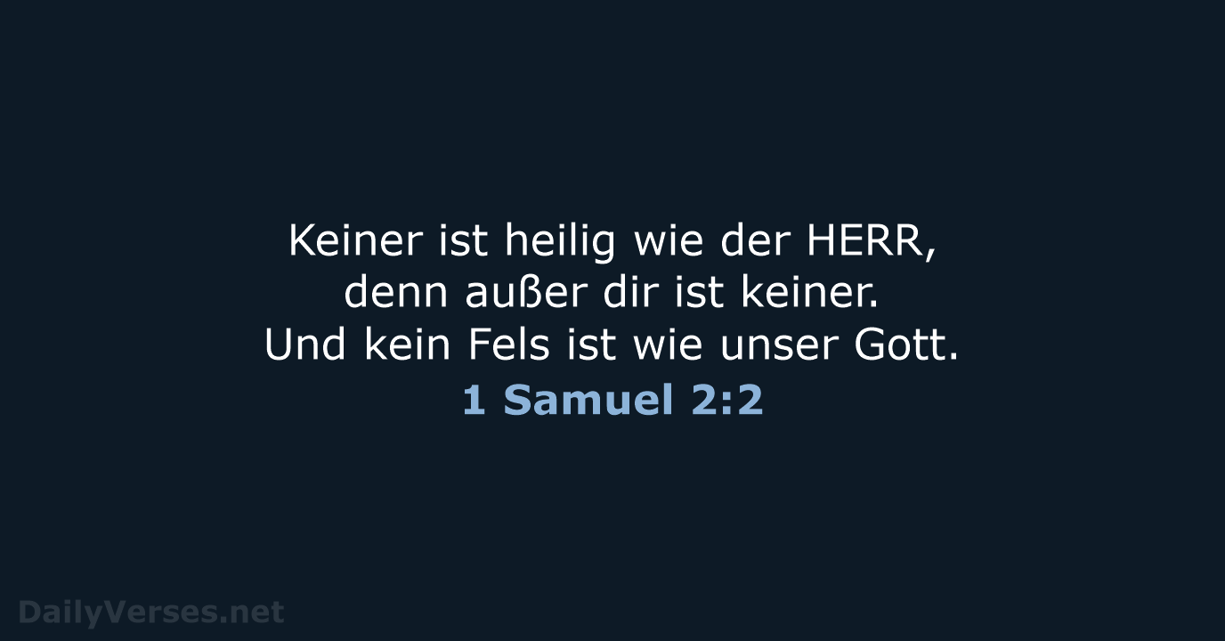 1 Samuel 2:2 - ELB