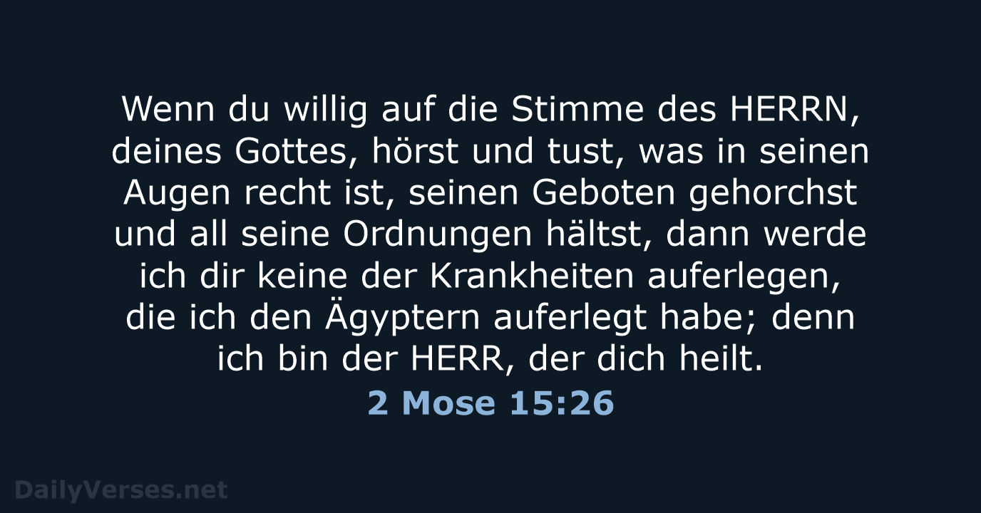 2 Mose 15:26 - ELB