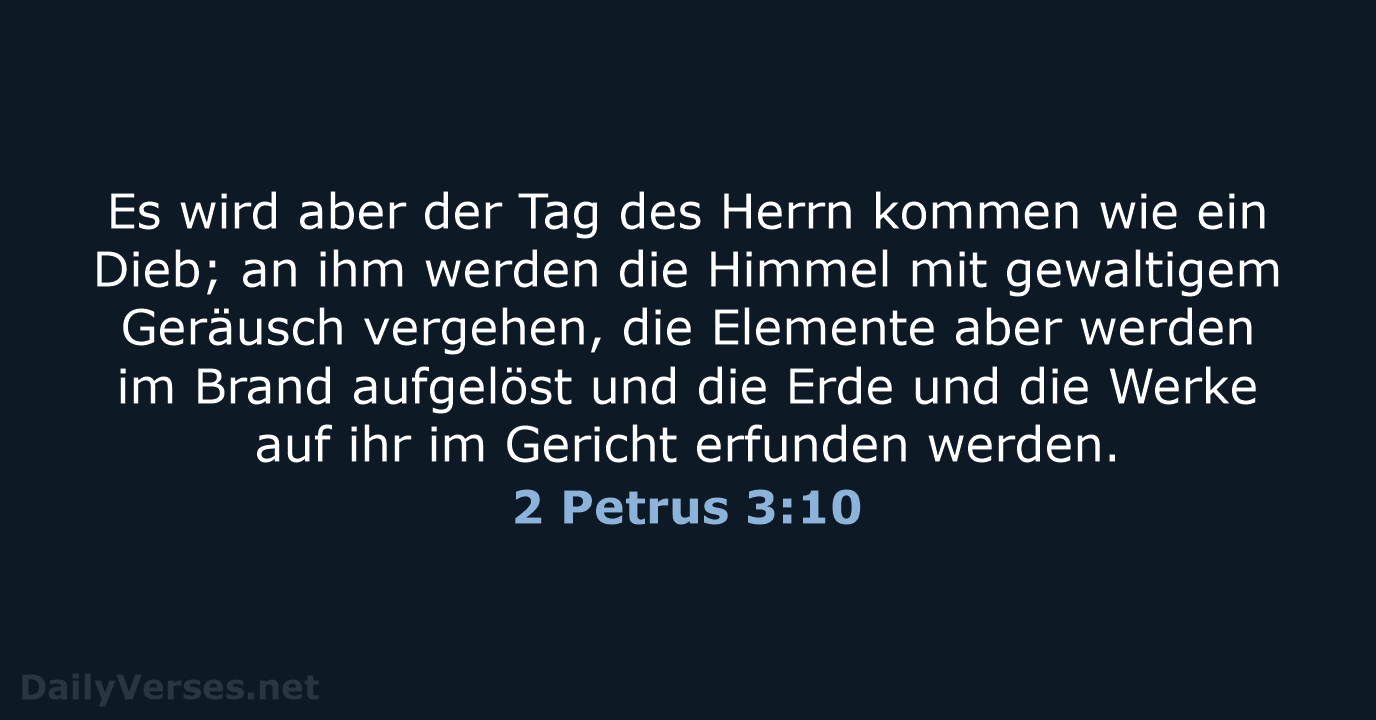 2 Petrus 3:10 - ELB