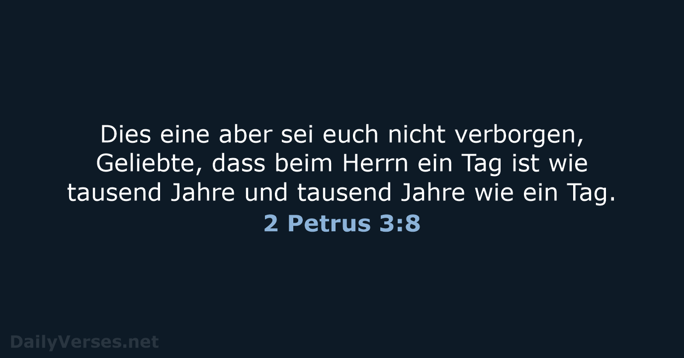 2 Petrus 3:8 - ELB
