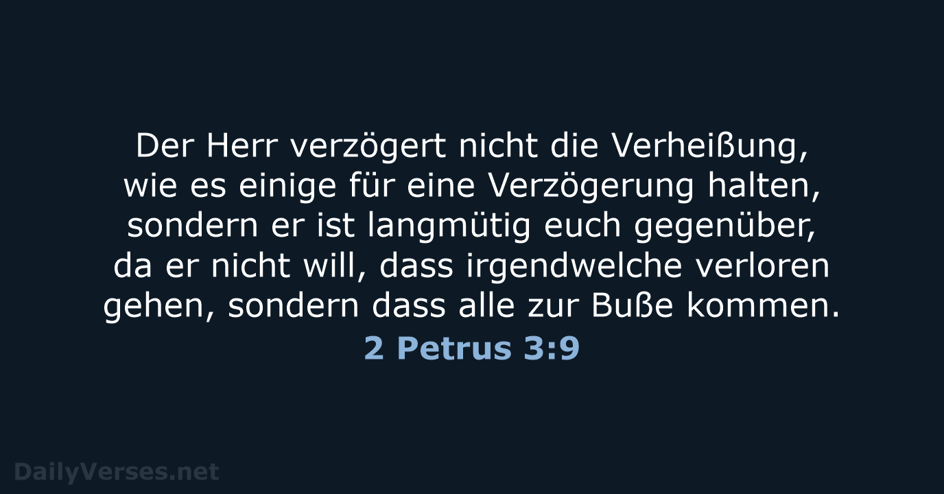 2 Petrus 3:9 - ELB