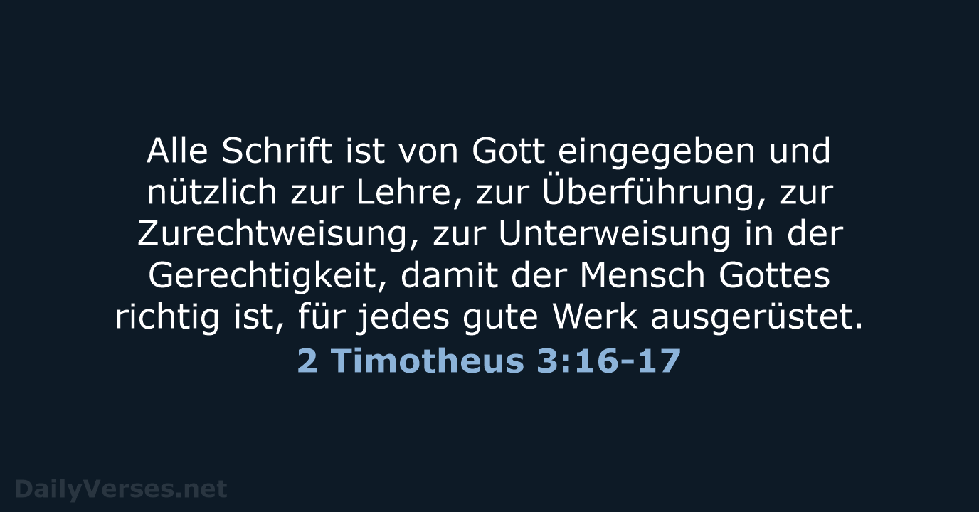 2 Timotheus 3:16-17 - ELB