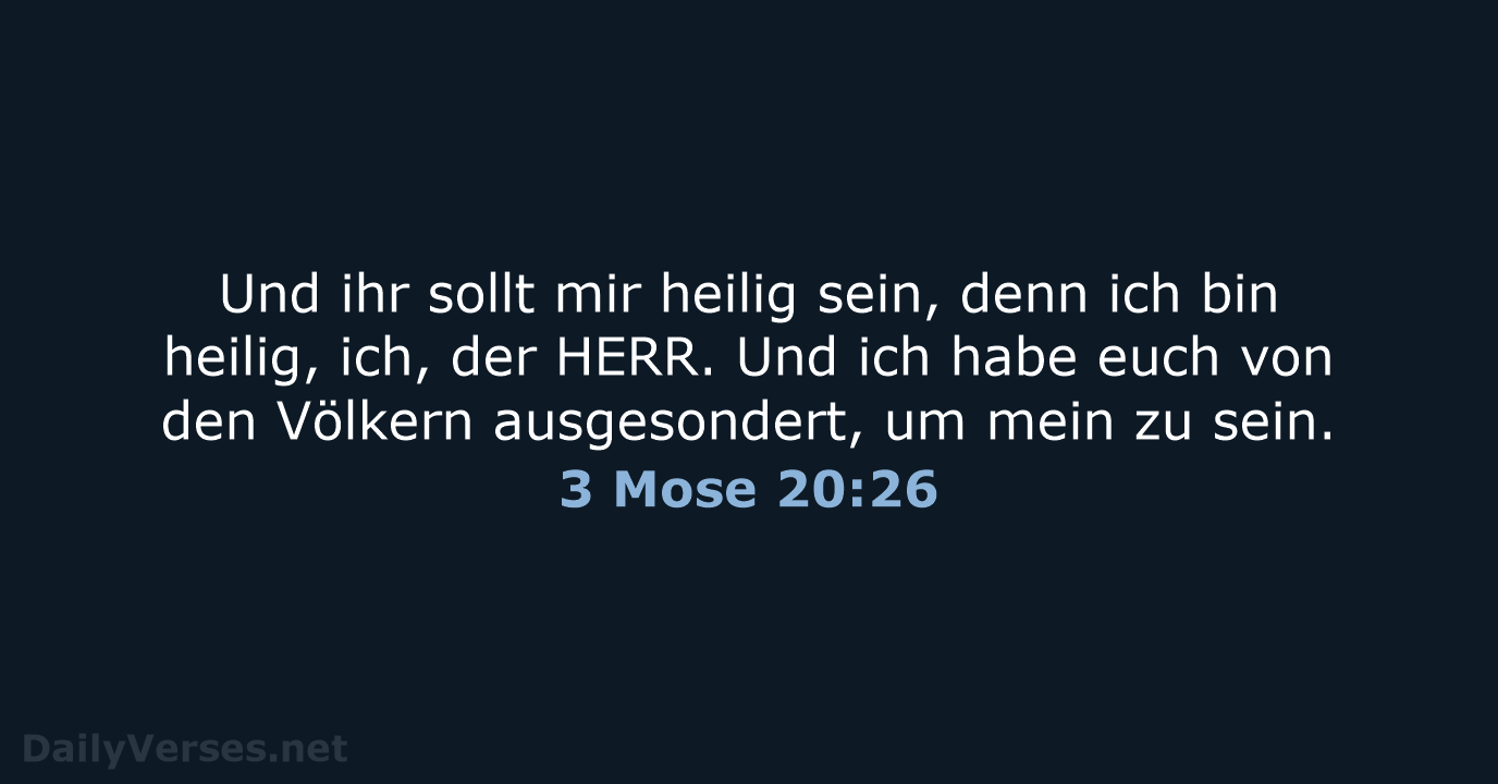 3 Mose 20:26 - ELB