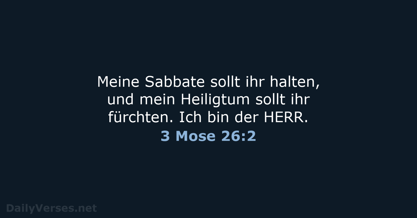3 Mose 26:2 - ELB