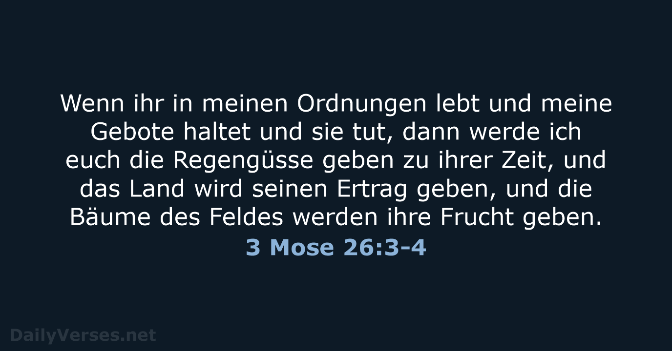 3 Mose 26:3-4 - ELB