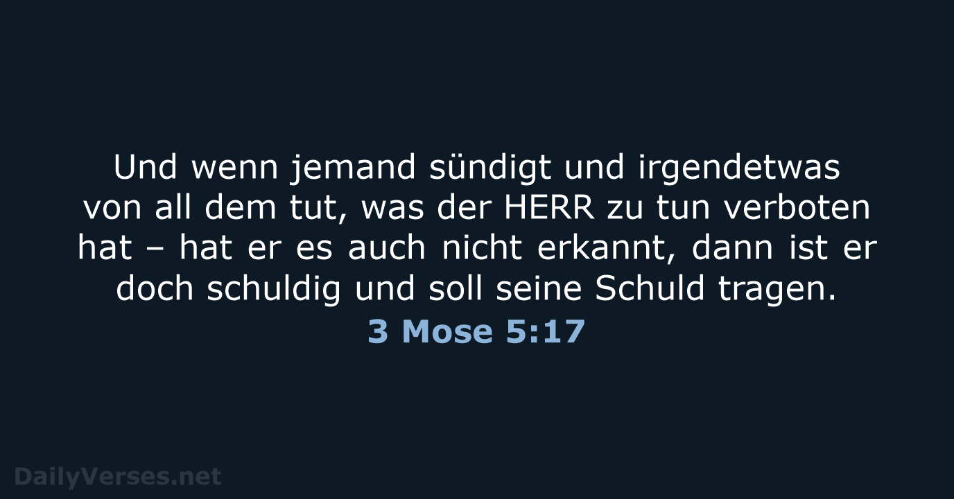 3 Mose 5:17 - ELB