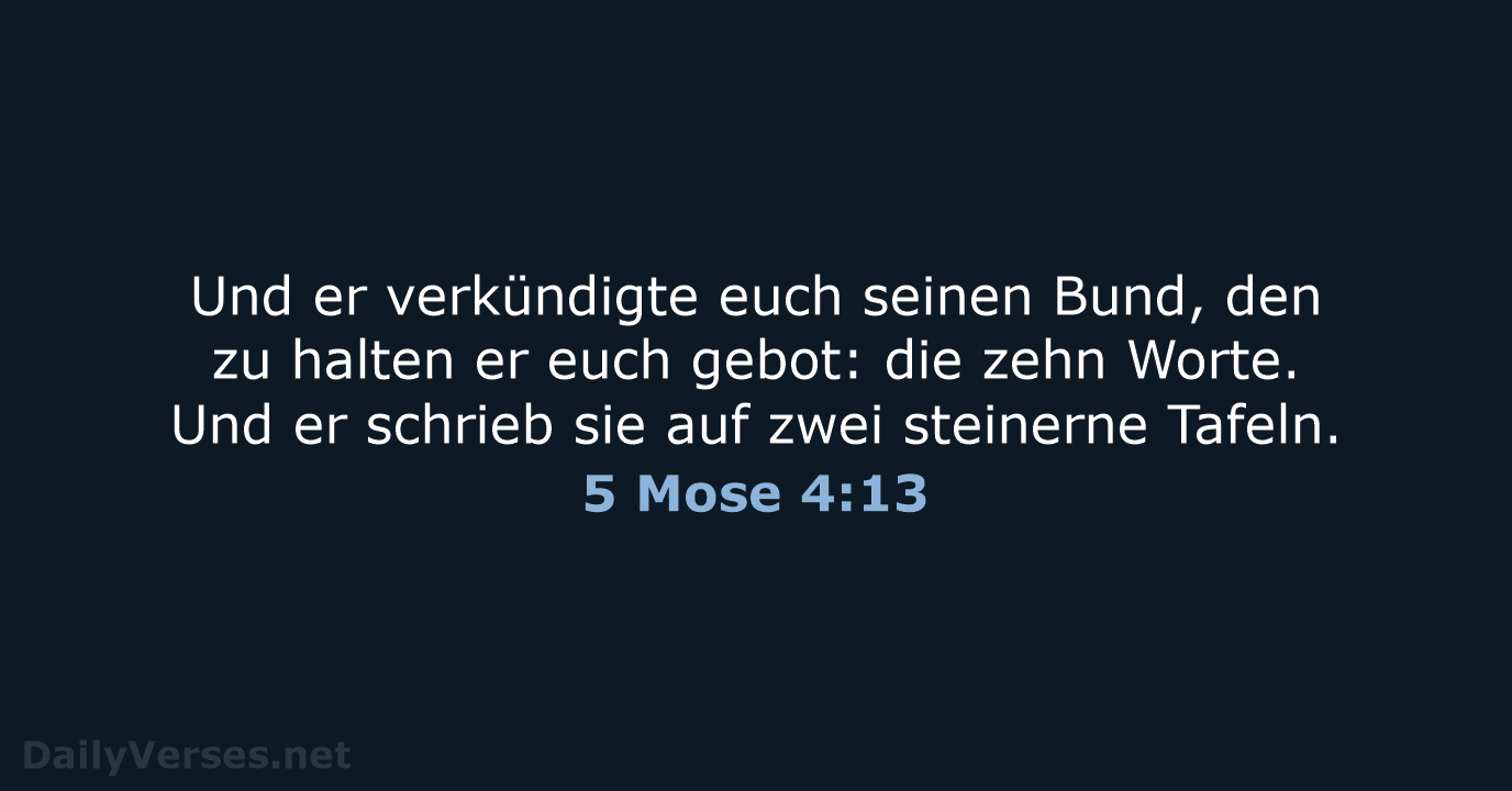 5 Mose 4:13 - ELB