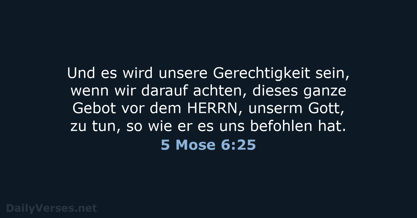 5 Mose 6:25 - ELB