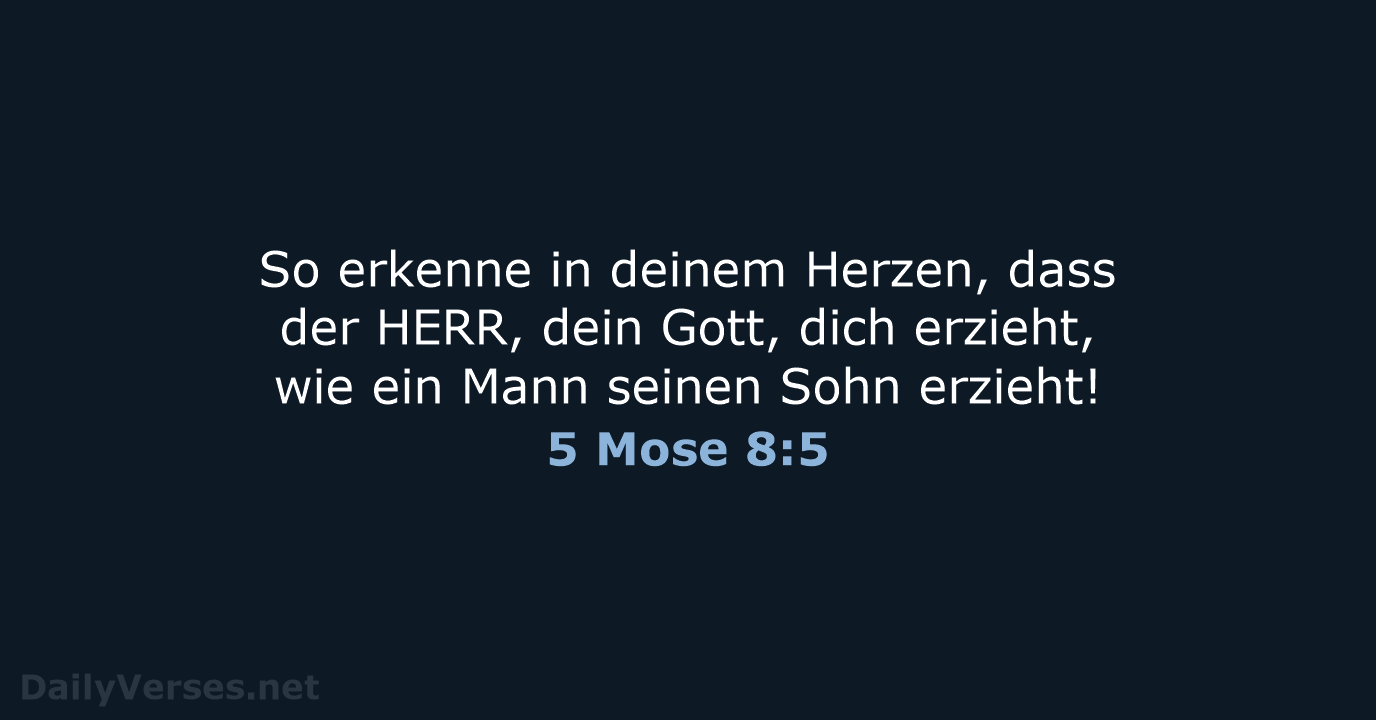 5 Mose 8:5 - ELB