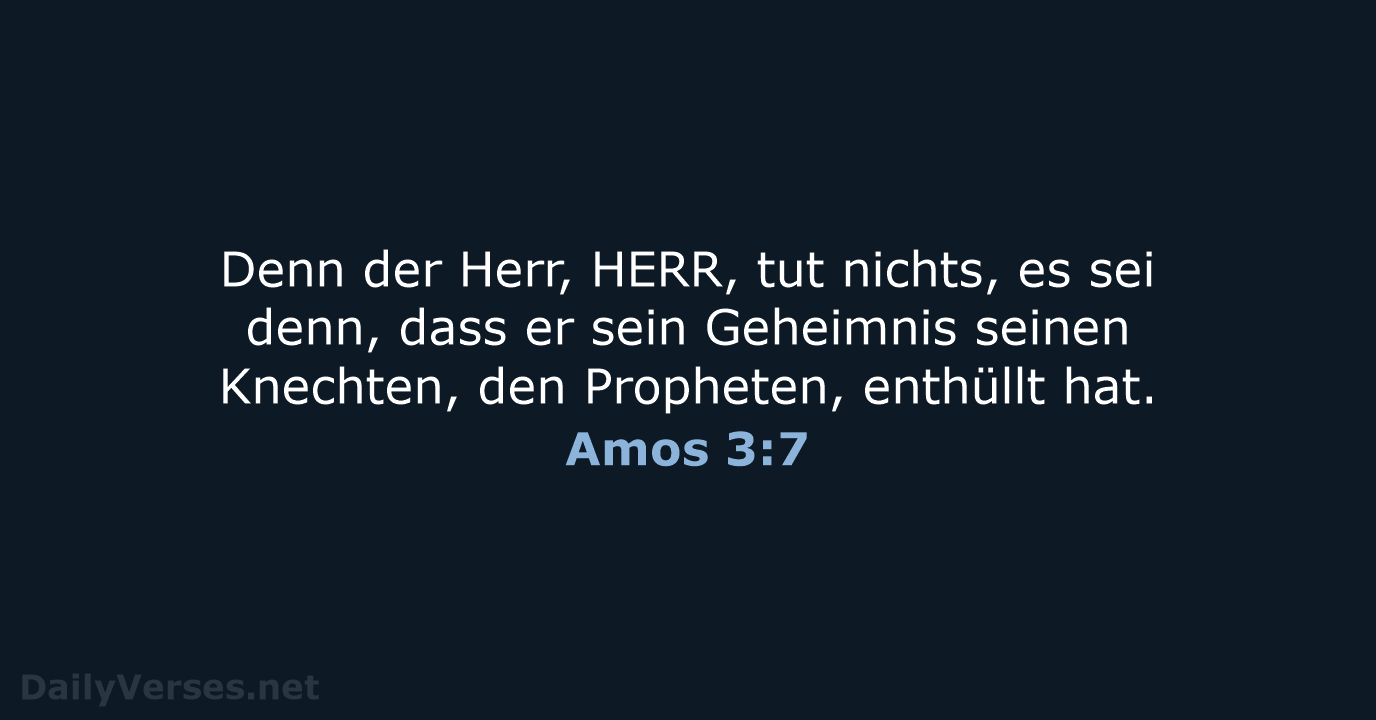 Amos 3:7 - ELB
