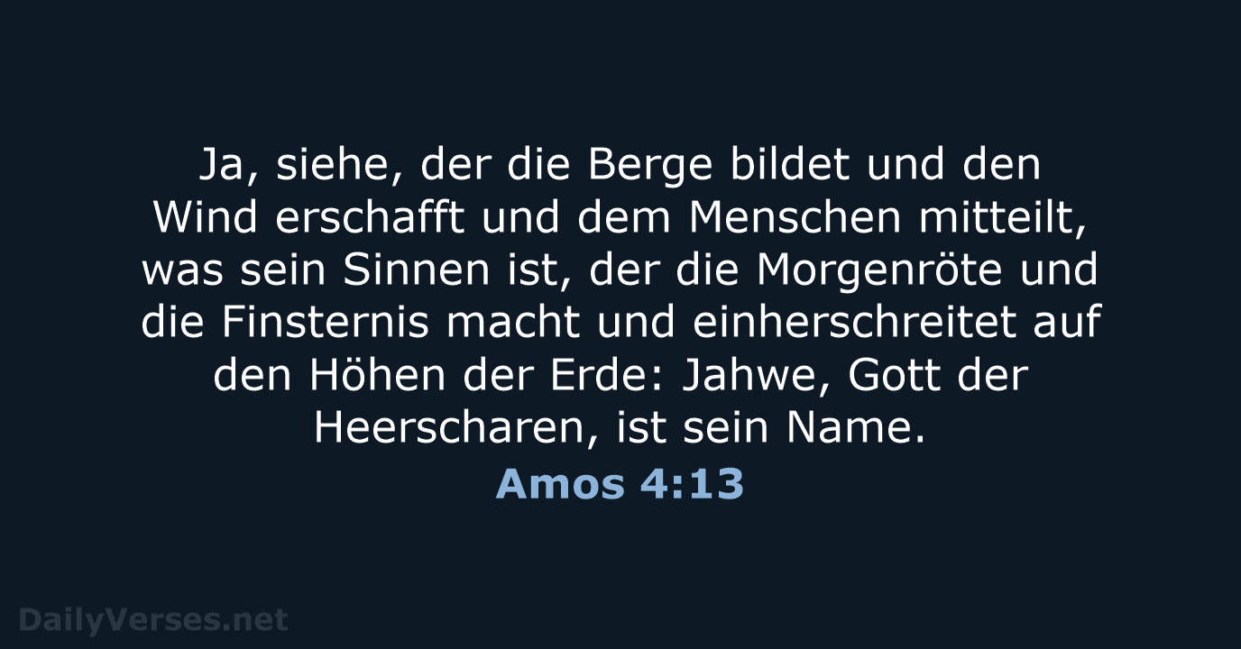 Amos 4:13 - ELB
