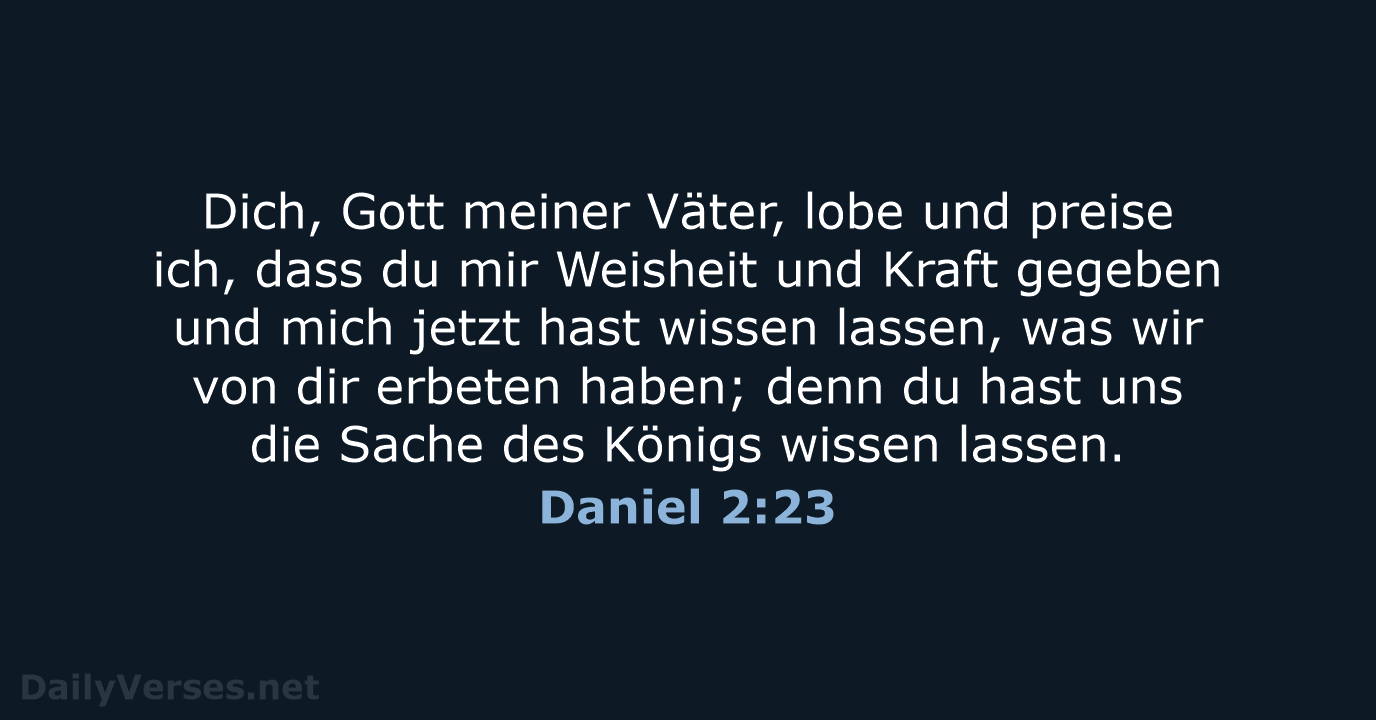 Daniel 2:23 - ELB