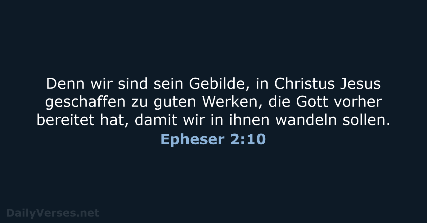 Epheser 2:10 - ELB