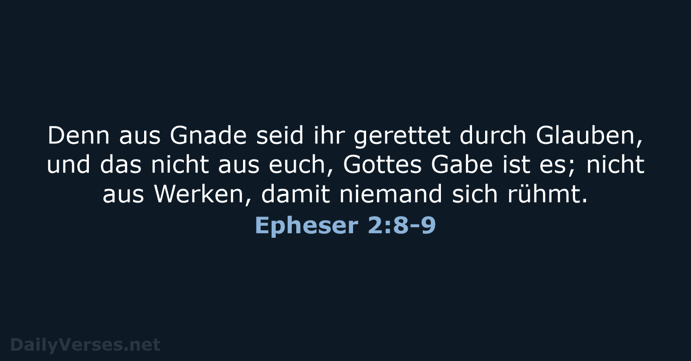 Epheser 2:8-9 - ELB