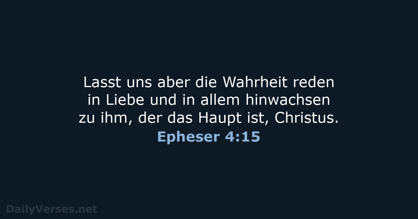 Epheser 4:15 - ELB