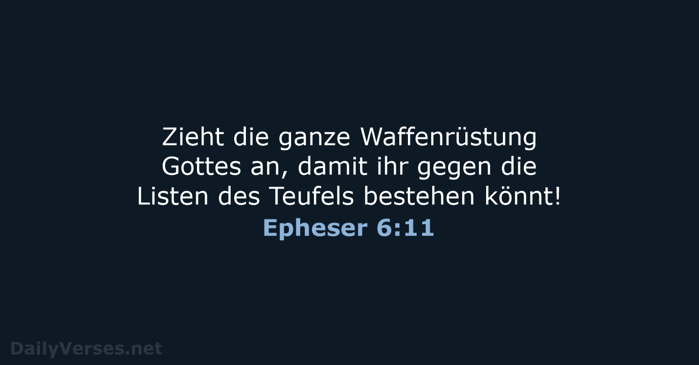 Epheser 6:11 - ELB