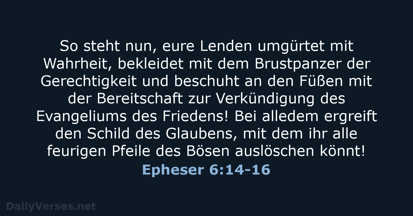 Epheser 6:14-16 - ELB