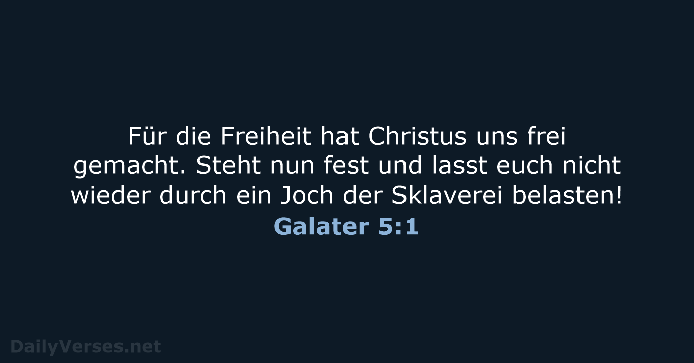 Galater 5:1 - ELB
