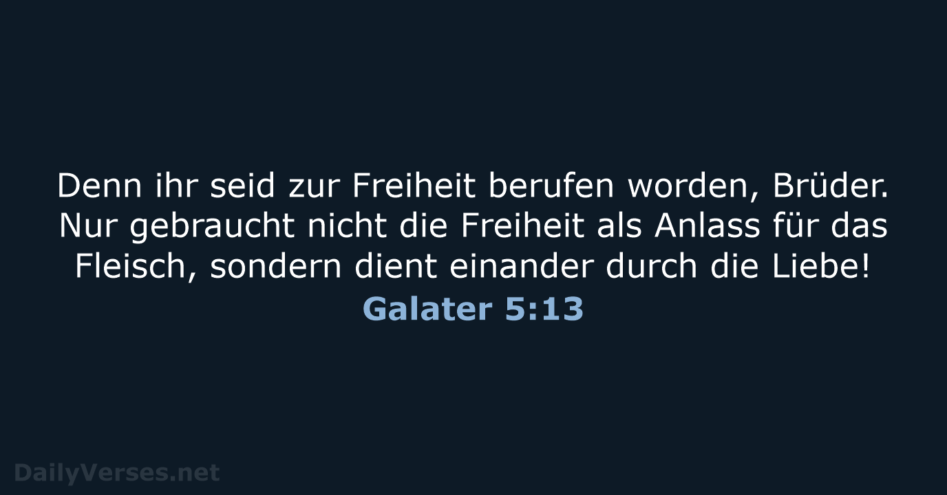 Galater 5:13 - ELB