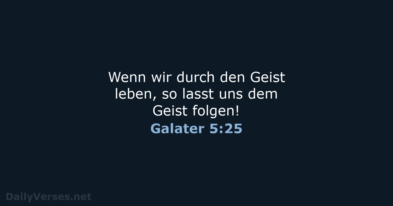 Galater 5:25 - ELB