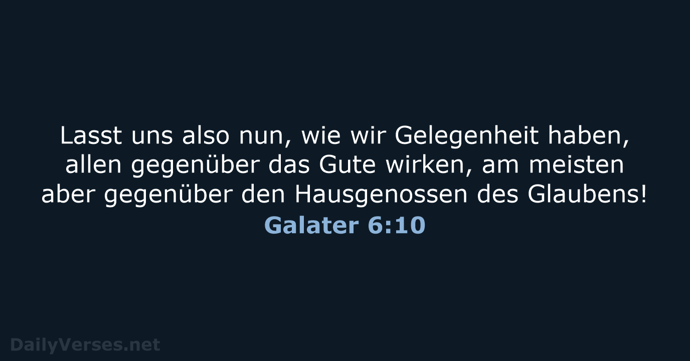 Galater 6:10 - ELB