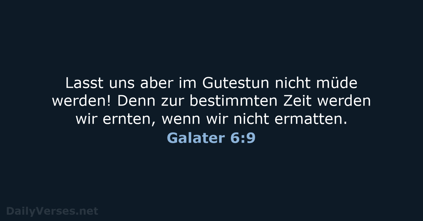 Galater 6:9 - ELB