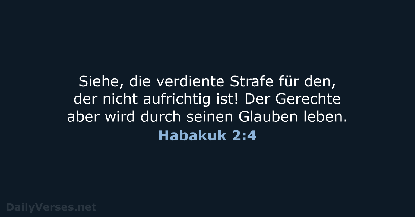 Habakuk 2:4 - ELB