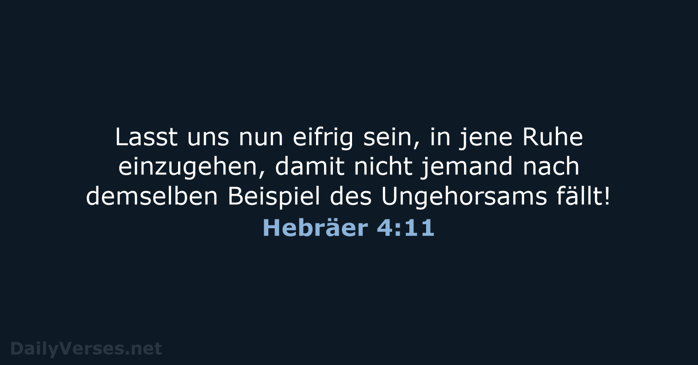 Hebräer 4:11 - ELB