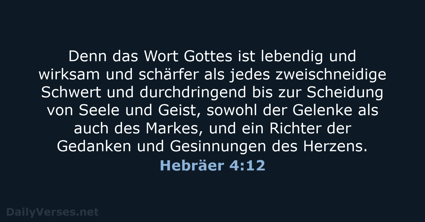 Hebräer 4:12 - ELB