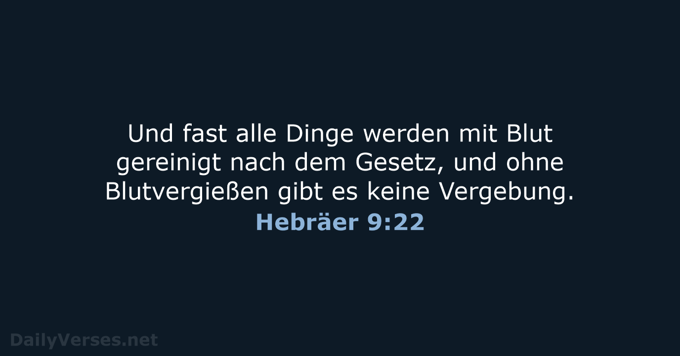 Hebräer 9:22 - ELB