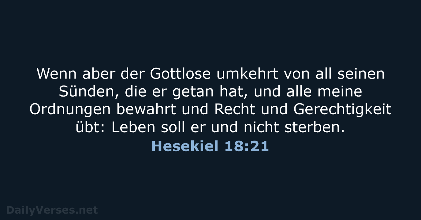 Hesekiel 18:21 - ELB