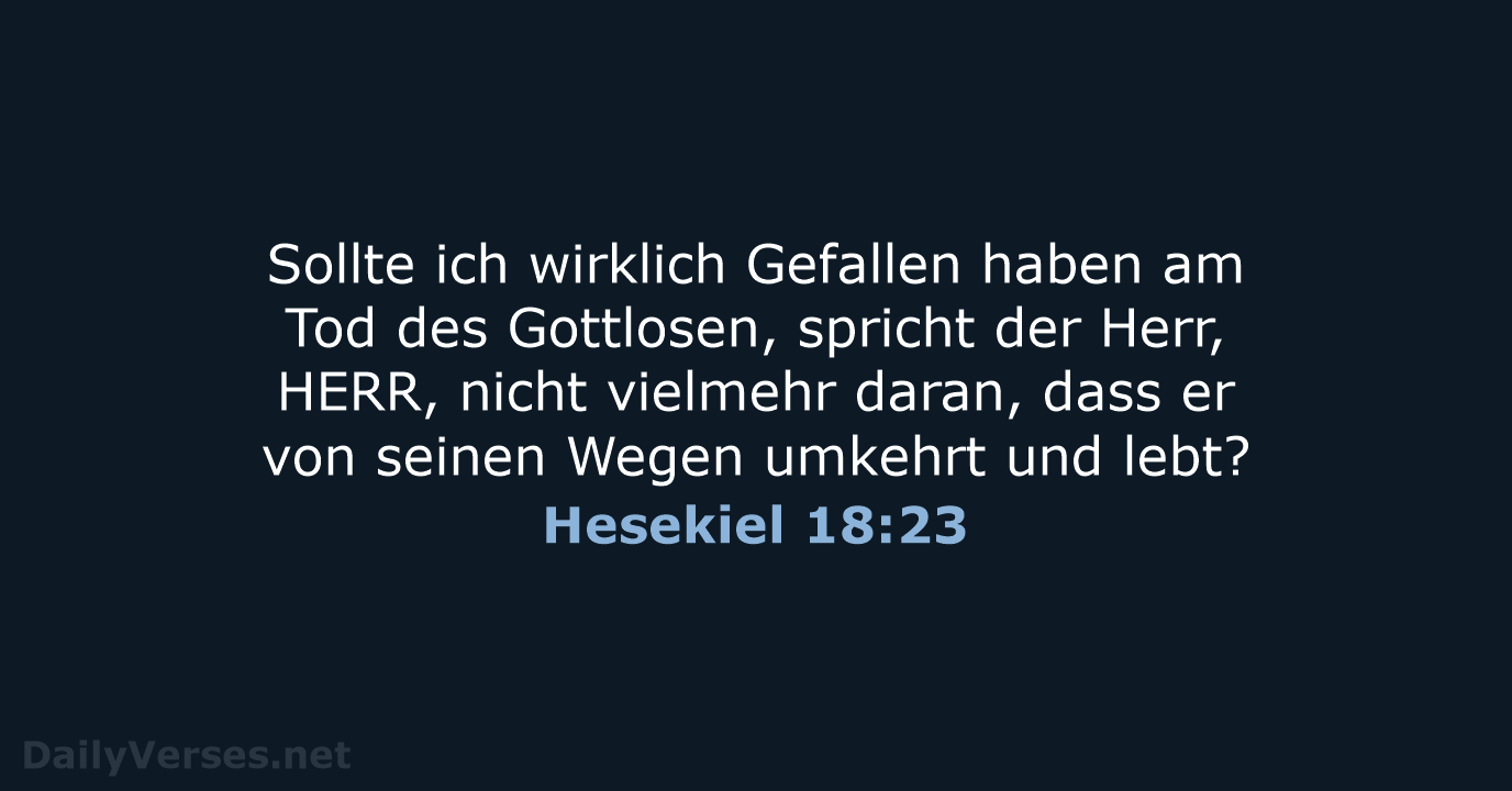 Hesekiel 18:23 - ELB